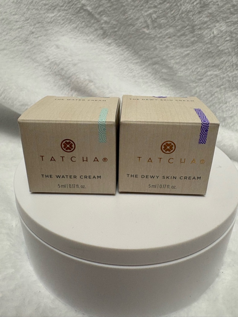 Tatcha Bundle Water Cream & Dewy Skin Moisturizer Travel Size 5ML Each NIB